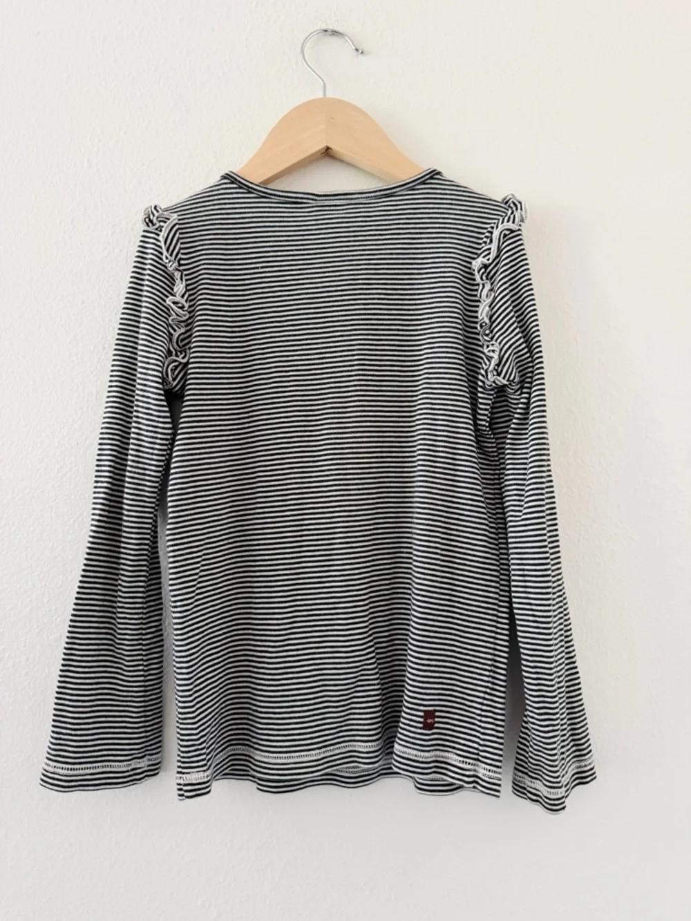 Tea Collection Striped Ruffle Long Sleeve Top - Picture 3 of 3